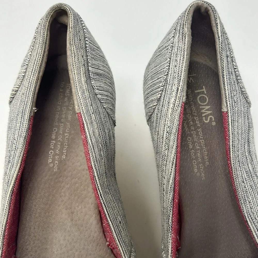 Toms Espadrille Wedged Heel Open Toe Shoes Size 7